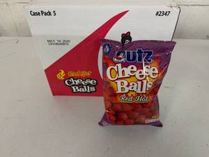 lot 266 image: 2x 5pk Case Utz Cheeze Balls-Red Hot