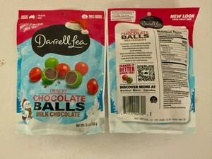 lot 219 image: 6x 5.6oz Crunchy Chocolate Balls-Darrella Lea Milk Chocolate