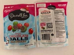 lot 220 image: 6x 5.6oz Crunchy Chocolate Balls-Darrella Lea Milk Chocolate