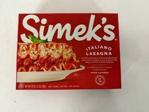 lot 317 image: EE. 2lbs Simeks Italiano Lasagna