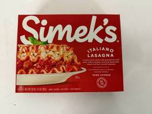 lot 318 image: EE. 2lbs Simeks Italiano Lasagna