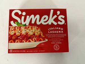 lot 320 image: EE. 2lbs Simeks Italiano Lasagna