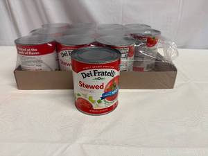 lot 459 image: 12x 28oz Dei Fratelli Stewed Tomatoes