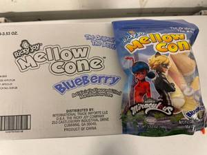 lot 315 image: 12x 3.5oz Mellow Cones-Blueberry-Tastes like a Peep in an Ice Cream Cone