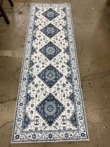 lot 12 image: Wyatt & Ash 24x72 Inch Geometric Pattern Runner Rug
