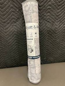 lot 50 image: Wyatt & Ashton Machine Washable Rug Runner 24x72 Inch
