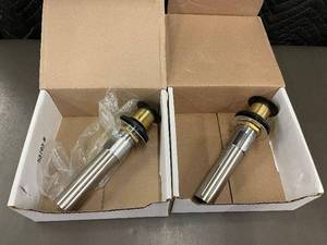lot 63 image: Set of 2 Delta RP47648BL Lavatory Grid Strainer Assemblies