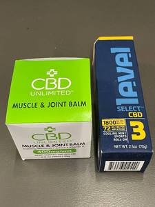 CBD Muscle & Joint Balm and Level Select CBD Sports Roll-On