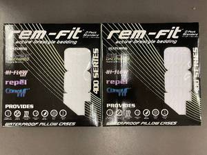 lot 160 image: Rem-Fit 400 Series Waterproof Pillow Cases - 2 Pack Standard