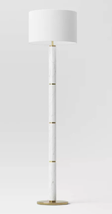 lot 68 image: Faux Marble Stick Floor Lamp - Threshold