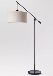 lot 69 image: Cantilever Drop Pendant Swing Arm Floor Lamp Brown - Threshold