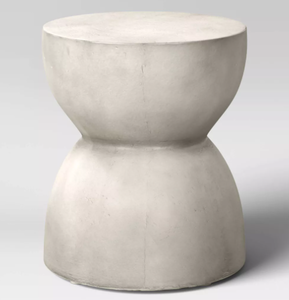 lot 73 image: Faux Stone Hourglass Shaped Patio Accent Table - Threshold