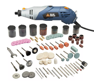lot 129 image: 251PCS Blue Ridge Tools Hobby Tool Kit Electric Multi-Tool Set for Crafting & Engraving