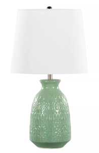 lot 133 image: LumiSource Claudia 20 Contemporary Accent Lamps Sage Green