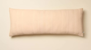 lot 139 image: 2PCS 14x36 Vertical Stripe Decorative Lumbar Throw Pillow Blush - Hearth & Hand with Magnolia