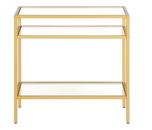 lot 140 image: Meter & Cross Sivil 24 Inch Brass Modern Glam Side Table