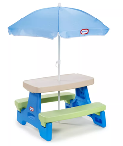 lot 210 image: Little Tikes Easy Store Jr. Play Table with Umbrella