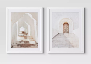 lot 237 image: 2PCS 16x20 Architecture Framed Arts Neutrals - Threshold