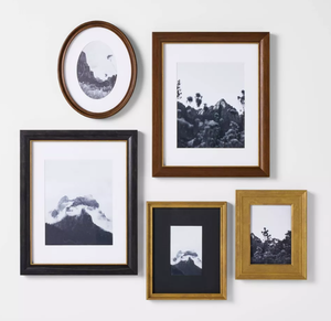 lot 246 image: 5PCS Real Wood Gallery Frames - Threshold designed with Studio McGee Modern Wall Decor, Pine Material, Multisize
