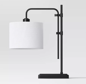 lot 249 image: Knox Adjustable Shaded Table Lamp Black - Threshold