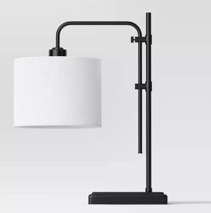 lot 250 image: Knox Adjustable Shaded Table Lamp Black - Threshold
