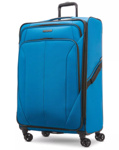 lot 407 image: American Tourister Phenom 28 Inch Softside Large Checked Spinner Suitcase