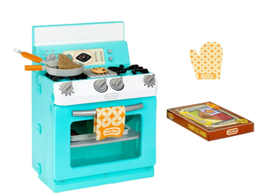 lot 410 image: Little Tikes Retro 50s Inspired Oven Realistic Pretend Play Kitchen Appliance