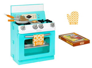 lot 411 image: Little Tikes Retro 50s Inspired Oven Realistic Pretend Play Kitchen Appliance