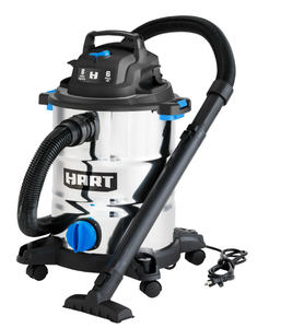 lot 424 image: HART 8 Gallon 6 Peak HP Stainless Steel WetDry Vacuum