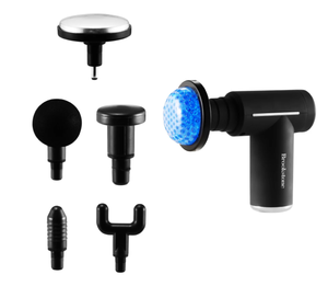 lot 430 image: Brookstone Cordless Hot and Cold Percussion Deep Tissue Massager Gun, 6 Intensity Levels