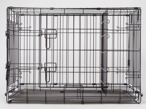 lot 434 image: Wire Collapsible Dog Crate - Black - Boots & Barkley- Small Size
