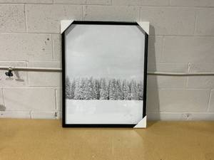 lot 314 image: 24x30 Winter Threshold Studio Mcgee Framed