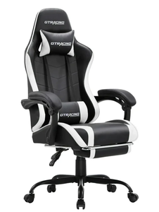 lot 40 image: GTRACING GTWD-200 Ergonomic Gaming Chair with Adjustable Pillows and Footrest