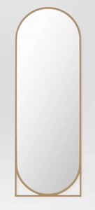 lot 44 image: 20 x 58 Full Length Floor Mirror Gold - Threshold Modern Leaning Design