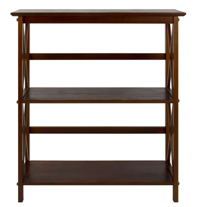 lot 167 image: Casual Home Soild Wood Montego X Design Style 3 Shelf Bookcase