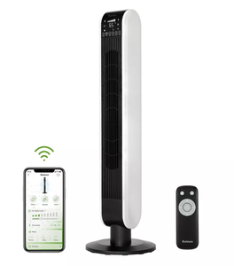 lot 449 image: Holmes 40 Wi-Fi Tower Oscillating Fan with Clean Breeze