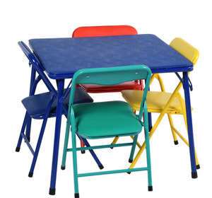 lot 463 image: 5PCS Homy Casa Kids Table and Chairs Set, Folding Activity Table for Toddler Daycare Preschool Playroom