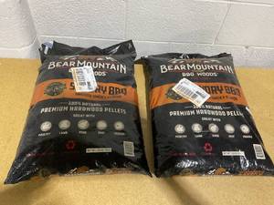 lot 146 image: LOT OF 2 Bear Mountain BBQ 20lbs Outdoor Craft Blend Pellets