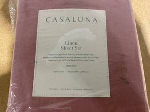 lot 75 image: 4PCS Queen Size 100% Linen Sheet Set - Casaluna