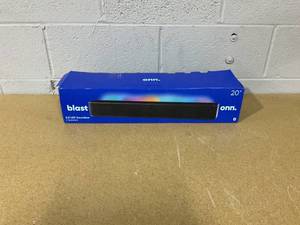 lot 389 image: Onn Bluetooth 2.0 Channel Soundbar with Multi-Color LED Lighting, 20, Black