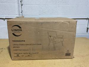 lot 100 image: Linon Home Decor Upholstered Arm Accent Chair