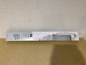 lot 486 image: 50 to 72 NeverRust Rustproof Adjustable Tension Curved Shower Rod