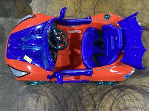 lot 492 image: 6V Spider-Man Super Car, Battery Powered Ride-on with Lights and Sounds, by Dynacraft