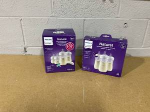 lot 284 image: LOT OF  2 Philips Natural Avent 0M AND 3M 6 Bottles