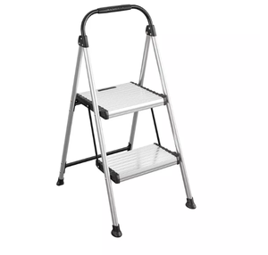 lot 181 image: Cosco 2 Step All Aluminum Step Stool Silver, 225 lb Capacity, No Assembly, Lightweight