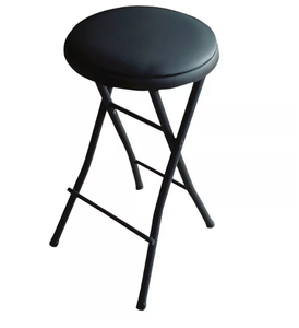 lot 184 image: LOT OF 2 Peakform Vinyl Folding Stool Black