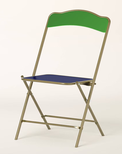 lot 265 image: LOT OF 2 Kate Spade New York Folding Chair - Green & Navy