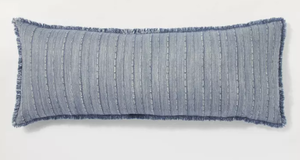 lot 268 image: LOT OF 2 16x42 Washed Loop Stripe Lumbar Bed Pillow - Hearth & Hand with Magnolia