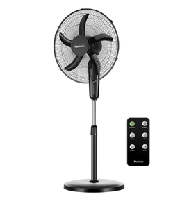 lot 276 image: Holmes 18 Digital Oscillating 3 Speed Stand Fan with Remote Control Black
