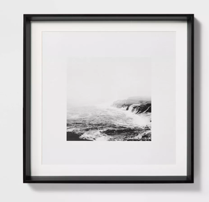 lot 315 image: 20 x 20 Foggy Shore Framed Wall Art - Threshold designed with Studio McGee Modern MDF & Glass, Sawtooth Back, Polystyrene Frame